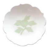 白磁緑釉牡丹彫文菓子鉢