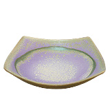 紫釉彩隅切平鉢