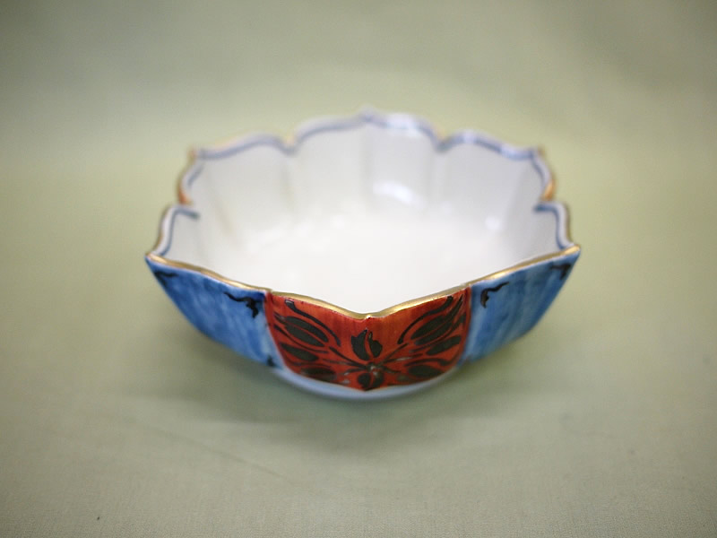 間取り金彩花文向付(5客組)